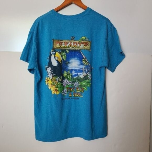 Gildan Oleary's Tiki Bar Sarasota Florida T-Shirt - Picture 11 of 11